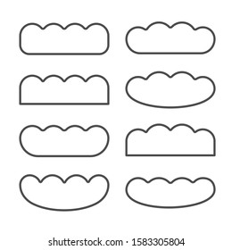 Cutout for hand fingers. Outline shape of holding grip. Adjustable stroke width.