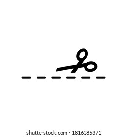 Icono de corte en diseño plano de moda