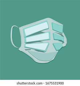 Cutout illustration of Hygenic Mask for prevention of getting Corona virus 