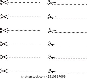 Cutout Line Icon Set : Vector