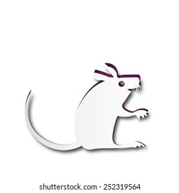 Cutout Mouse,paperwork in vector