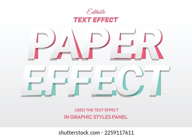 Cutout paper 3D editable text effect