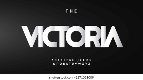 Cutout paper alphabet, sans serif letters, sleek versatile font for modern logo, emphasis headline, contemporary typography, attention-grabbing typographic design. Vector typeset