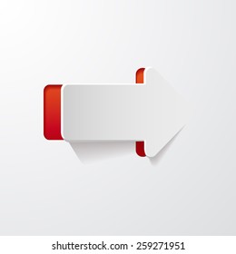 cutout paper arrow