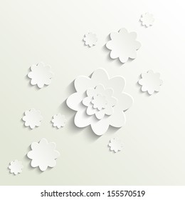 Cutout paper flowers in vector 