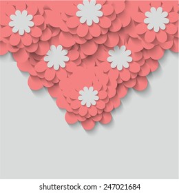 Cutout paper flowers in vector