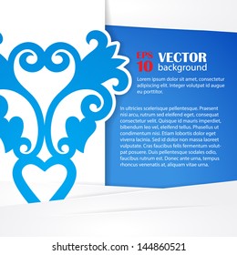 Cutout paper flowers vector greeting card