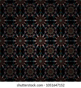 Cutout paper lace texture, vector tulle background, swirly seamless pattern in gray colors. Vector illustration.
