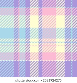 Cutout pattern fabric vector, pure textile plaid tartan. Latin seamless check background texture in indigo and lemon chiffon colors palette.