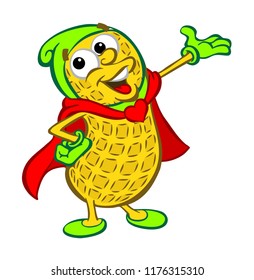 Cutout Peanut Figure Mascot Posing