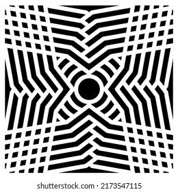 Cutout Silhouette with abstract art for cutting. Wall art for home decor and interior design. Black and white. 