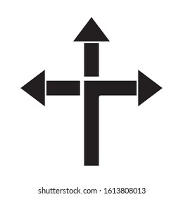 Cutout silhouette Flexibility icon. Outline template for logo. Black simple illustration. Flat isolated vector image on white background. Choosing flexible path in life, business. Another way concept