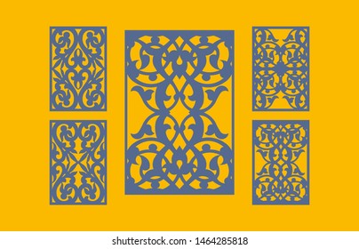 Cutout silhouette pattern. A picture suitable for printing invitations, laser cutting (engraving) stencil, wood and metal decorations.