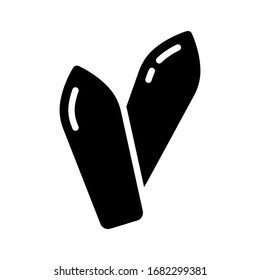 Silueta de corte Dos supositorios o balas cruzadas. Icono de esquema de medicina. Ilustración negra de la cápsula del cohete, municiones para armas. Imagen vectorial plana aislada en fondo blanco