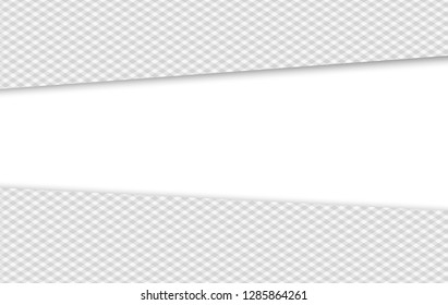 Cutout squared paper sheet for text. Vector illustration