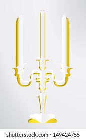 CUTOUT VECTOR PAPER CANDELABRA / Vectorial illustration easy for modify. 