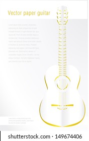 CUTOUT VECTOR PAPER LAYOUT GUITAR