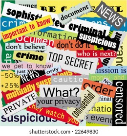 cutouts from newspaper (about safety)