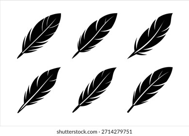 Uma ilustração de silhueta de vetor de pena de cutre