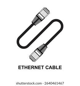 Cuts ethernet lAN network cable isolated on background vector illustration.