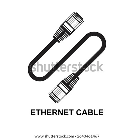 Cuts ethernet lAN network cable isolated on background vector illustration.