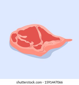 Cuts of meat. cow meat icon vector. Fresh meat icons. simple illustration