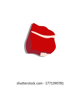 cuts of meats cow. Pictures for concept of market and shop. Vector Illustration