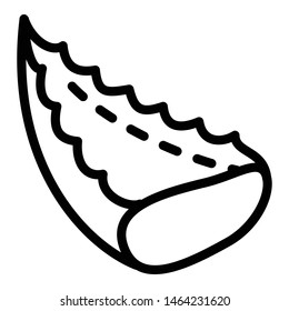 Cutted aloe leaf icon. Outline cutted aloe leaf vector icon for web design isolated on white background