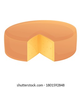 Cutted cheese icon. Cartoon of cutted cheese vector icon for web design isolated on white background