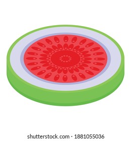 Cutted figs icon. Isometric of cutted figs vector icon for web design isolated on white background