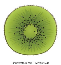 Cutted kiwi icon. Cartoon of cutted kiwi vector icon for web design isolated on white background