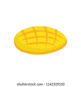Cutted mango icon. Flat illustration of cutted mango vector icon for web isolated on white