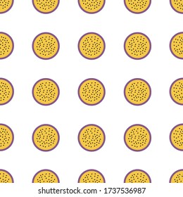 Cutted maracuja icon. Cartoon of cutted maracuja vector icon for web design isolated on white background