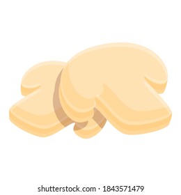 Cutted mushroom icon. Cartoon of cutted mushroom vector icon for web design isolated on white background
