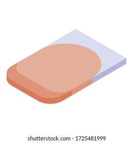 Cutted nail shape icon. Isometric of cutted nail shape vector icon for web design isolated on white background