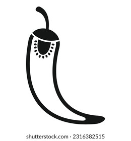 Cutted paprika icon simple vector. Sweet pepper. Organic ripe