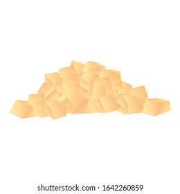 Cutted piece garlic icon. Cartoon of cutted piece garlic vector icon for web design isolated on white background