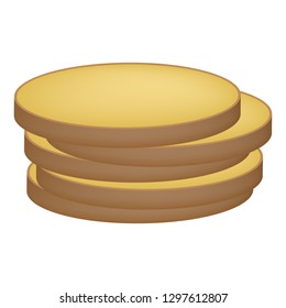 Cutted potato icon. Realistic illustration of cutted potato vector icon for web design isolated on white background