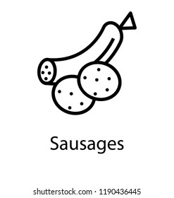 Cutted sausage for eating is healthy food 