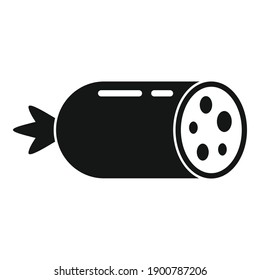 Cutted sausage icon. Simple illustration of cutted sausage vector icon for web design isolated on white background