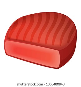 Cutted steak icon. Cartoon of cutted steak vector icon for web design isolated on white background