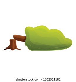 Cutted tree icon. Cartoon of cutted tree vector icon for web design isolated on white background