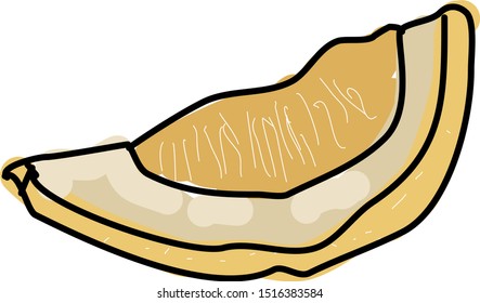Citrón podrido, ilustración, vector sobre fondo blanco.