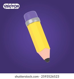 cutter 3D vector icon set, on dark purple background