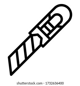Cutter blade icon. Outline cutter blade vector icon for web design isolated on white background