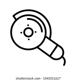 cutter blade vector thin line icon 
