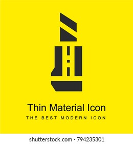 Cutter bright yellow material minimal icon or logo design