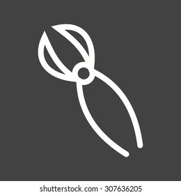 Cutter, chainsaw, wood icon vector image.Can also be used for gardening. Suitable for mobile apps, web apps and print media.