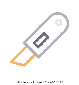 cutter colour line vector icon