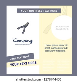 Cutter Company Brochure Template. Vector Busienss Template